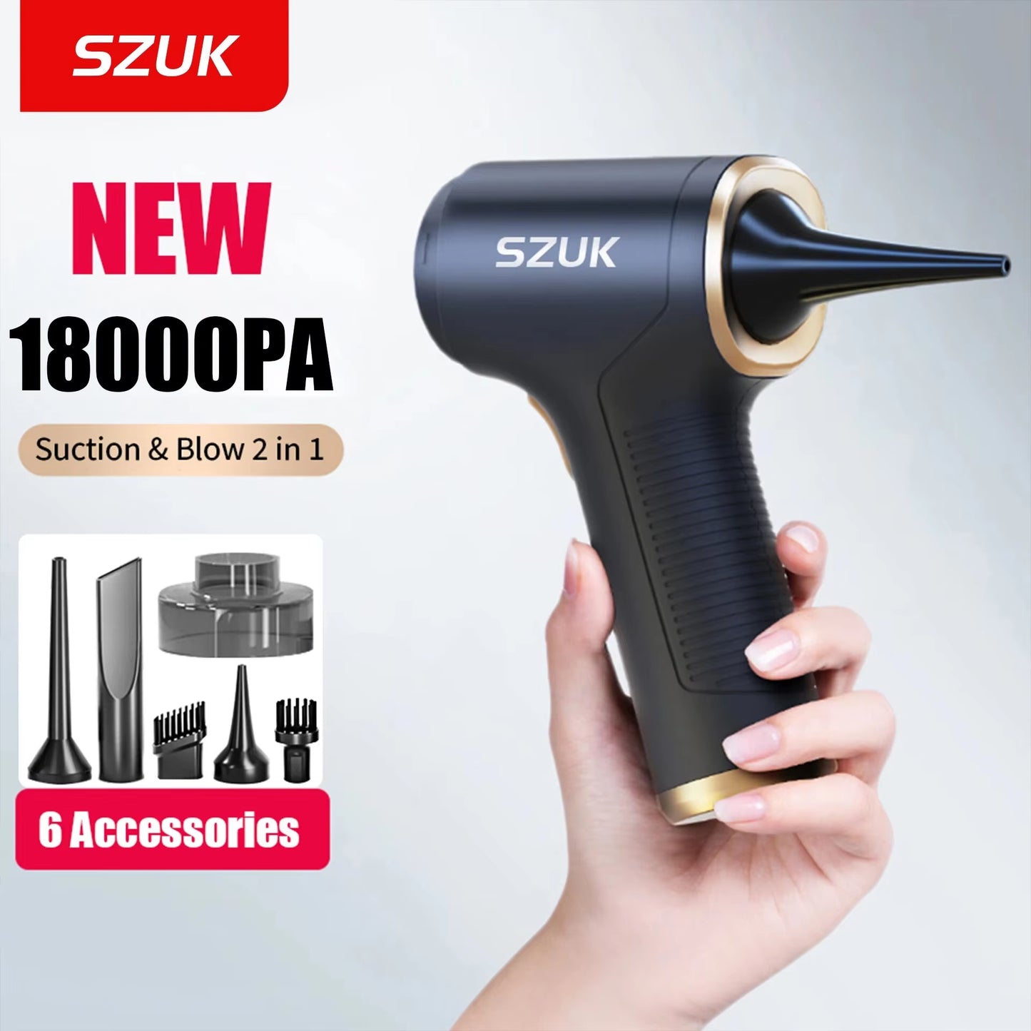 18000PA Car Vacuum Cleaner Mini Portable Duster Handheld Cleaning Machine Home Appliance Powerful Wireless Vacuum Cleaner